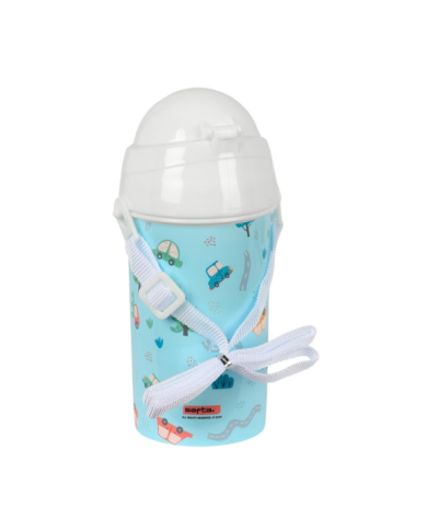 Botella 500Ml Apertura Autom. Con Pajita
Safta Preescolar "Coches"