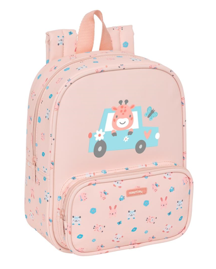 Mochila Guarderia C/Bolsillo Safta Preescolar "Jirafa"