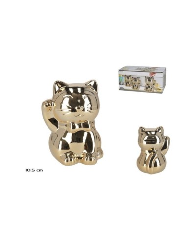 HUCHA GATO BRILLO 10,5CM