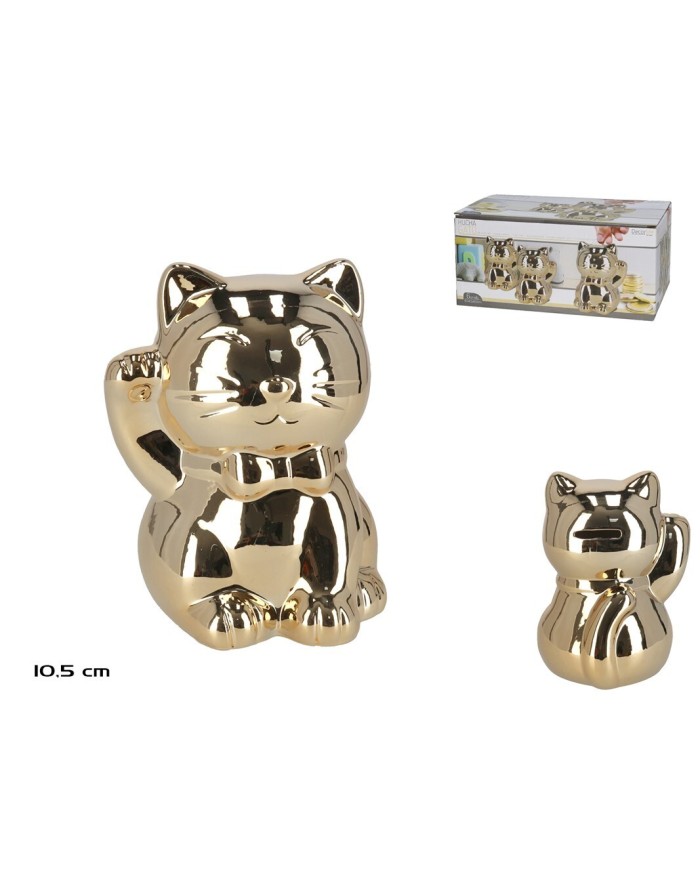 HUCHA GATO BRILLO 10,5CM