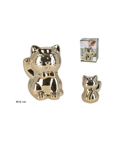 HUCHA GATO BRILLO 15,5CM