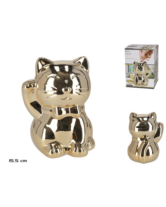 HUCHA GATO BRILLO 15,5CM