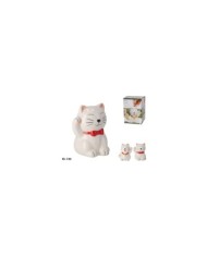 HUCHA GATO BLANCO 17 CM 2 SURT.