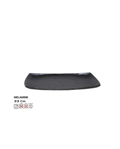 FUENTE RECT MAT 20X33CM NEGRO - MELAMINA