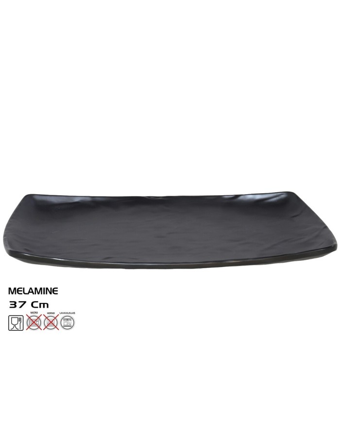 FUENTE RECT MAT 23,5X37CM NEGRO - MELAMINA