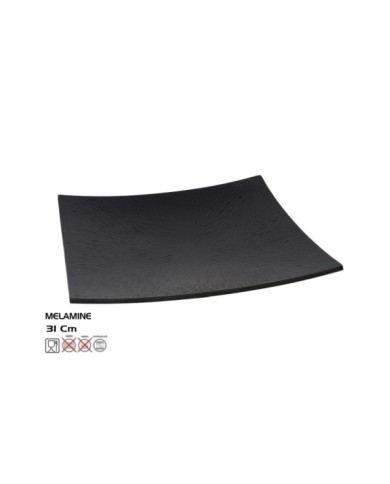PLATO SAKU 31X31  NEGRO - MELAMINA