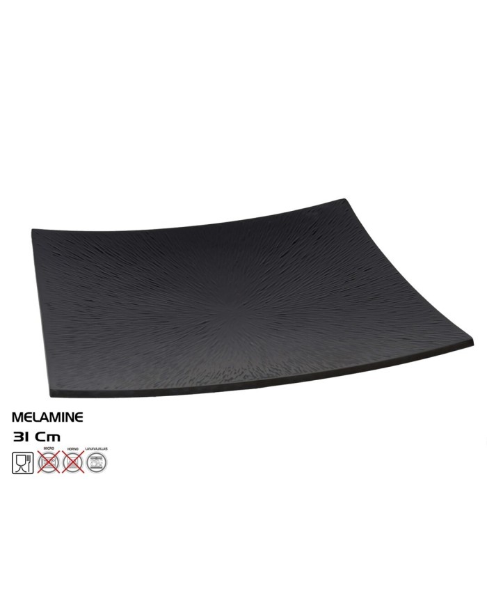 PLATO SAKU 31X31  NEGRO - MELAMINA