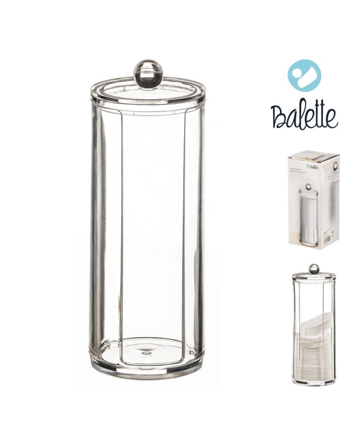 DISPENSADOR DISCOS ALGODON COSMETICO 7,5x21 cm