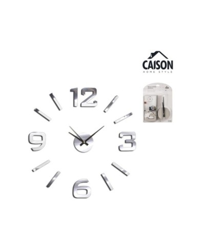 RELOJ ADHESIVO PLATEADO C