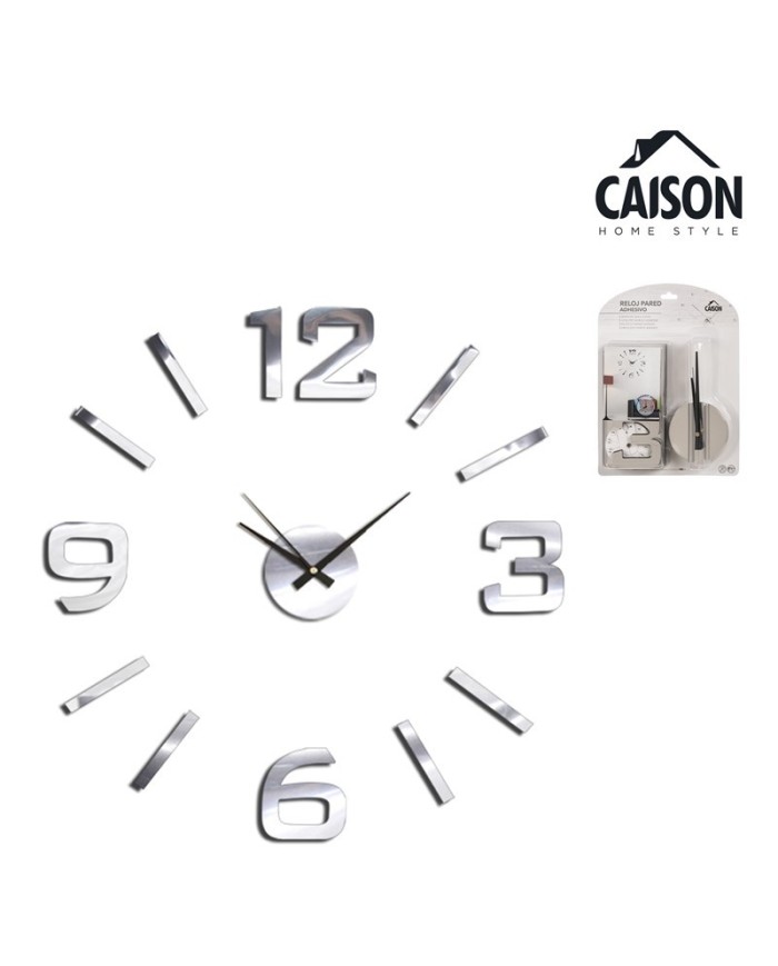 RELOJ ADHESIVO PLATEADO C