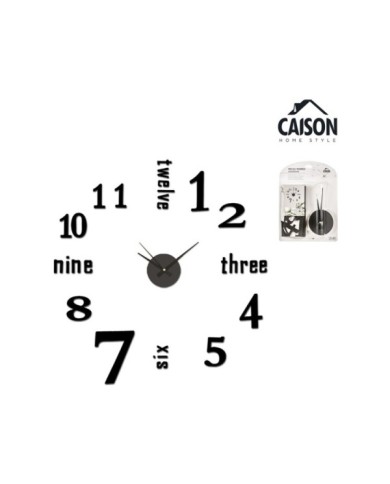 RELOJ ADHESIVO NEGRO C