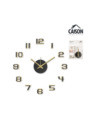 RELOJ ADHESIVO NEGRO Y DORADO