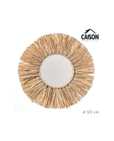 ESPEJO PARED RATAN SIGYN Ø50 cm