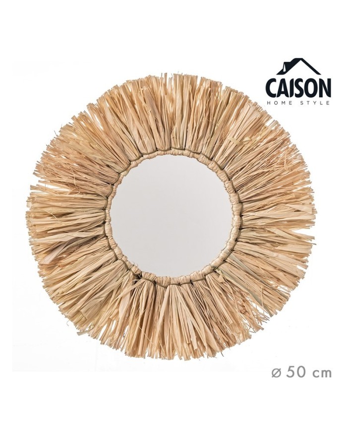 ESPEJO PARED RATAN SIGYN Ø50 cm