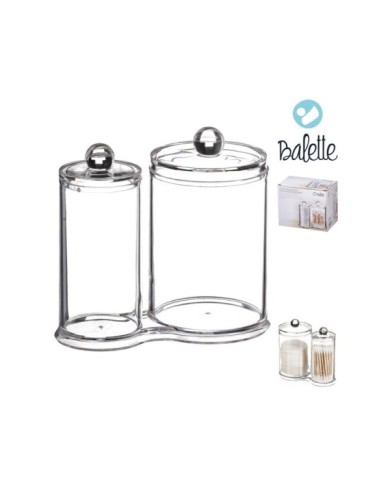 DISPENSADOR BASTONCILLOS Y DISCOS ALGODON