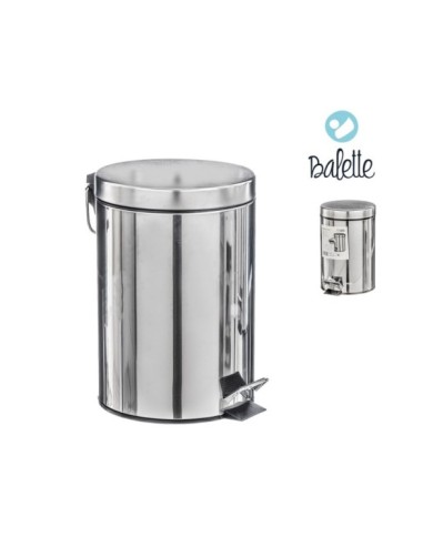 PAPELERA ACERO 3L CON PEDAL