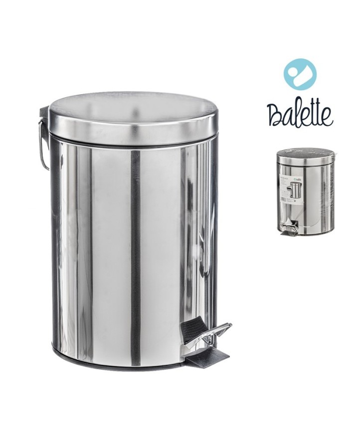 PAPELERA ACERO 5L CON PEDAL