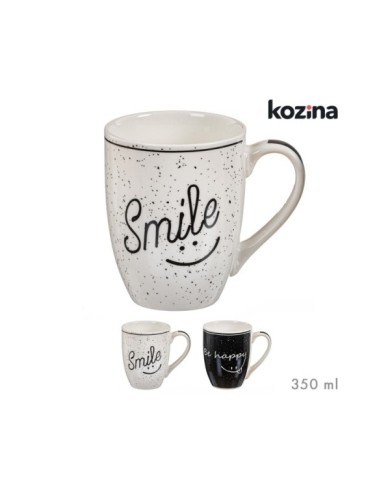 MUG SMILE/BE HAPPY 350 ml SURT/2