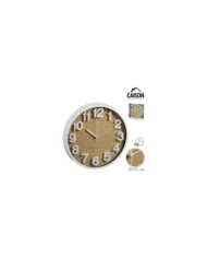 RELOJ PARED 30,5 cm MARCO BLANCO+ESFERA BEIGE