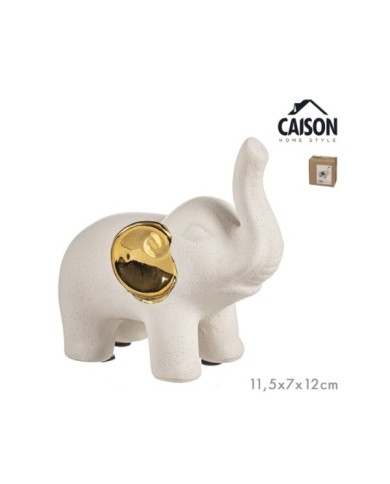 ELEFANTE CERAMICA ARRIBA 12 cm