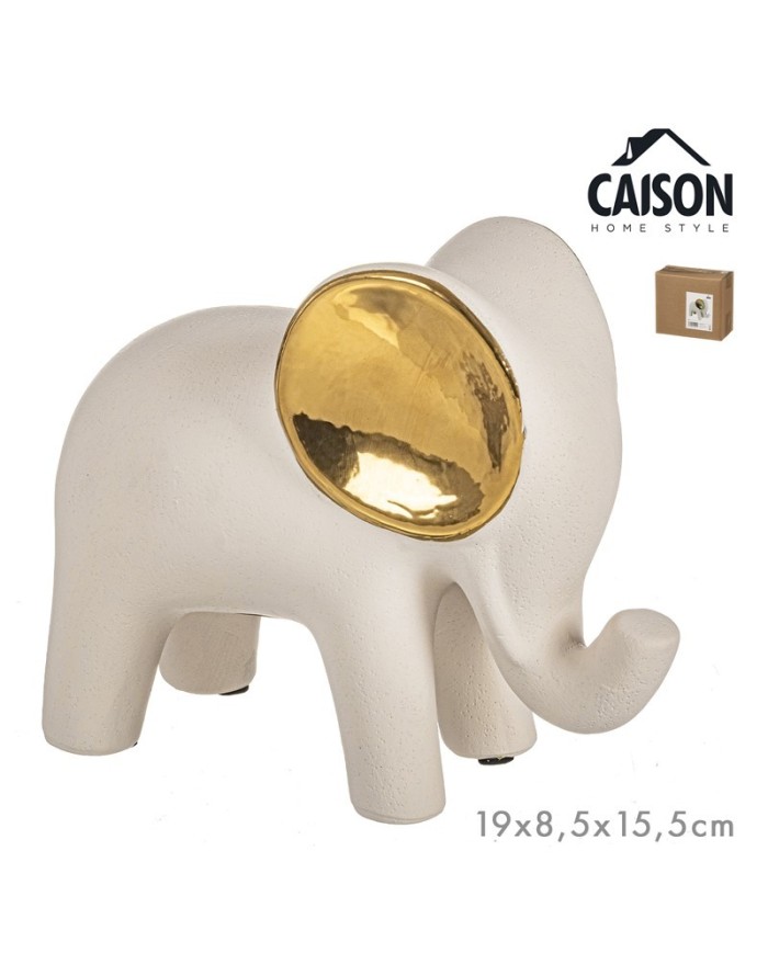 ELEFANTE CERAMICA ABAJO 15,5 cm