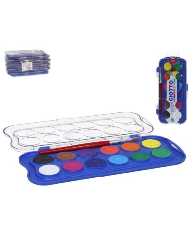 GIOTTO ACUARELAS MINI 23MM EST 12U + PINCEL