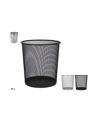 PAPELERA DE METAL 12L 22X26,5X28CM 2 ST
