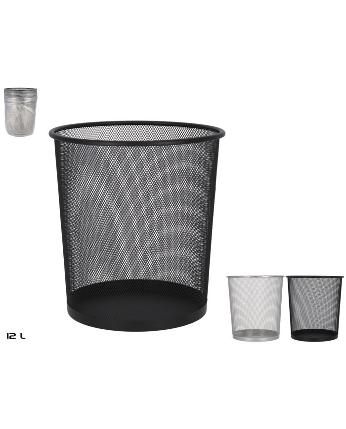 PAPELERA DE METAL 12L 22X26,5X28CM 2 ST