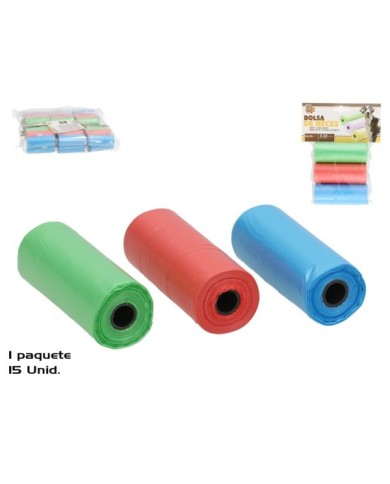 SET 3 BOLSA DE HECES X 15 UNI 6X2 CM