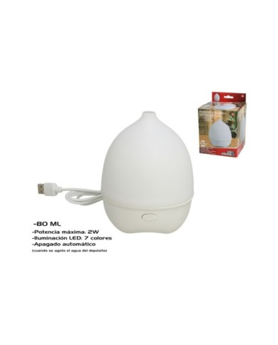 HUMIDIFICADOR ULTRASÓNICO C/ LED 12,5 CM