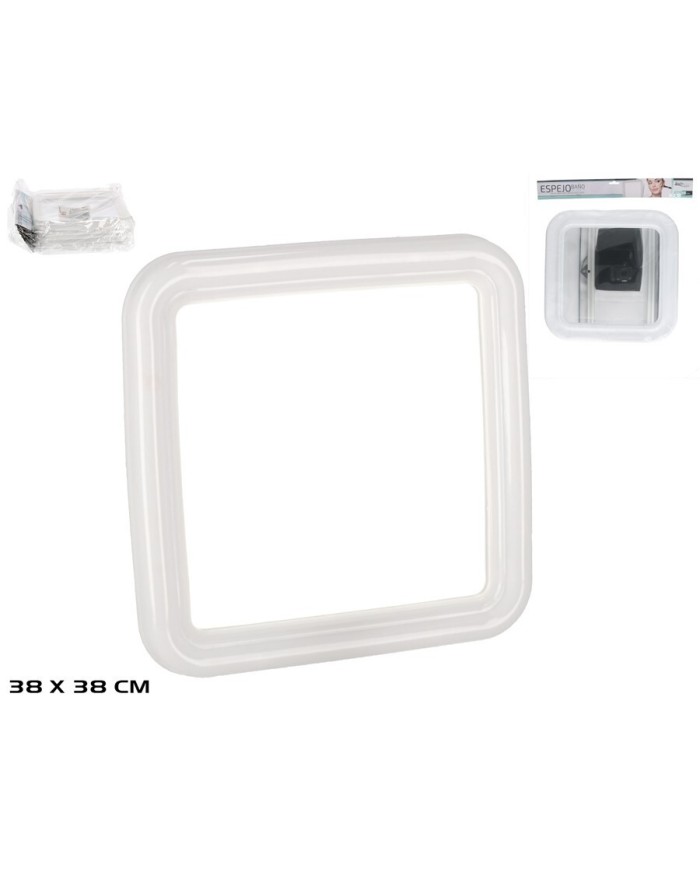 ESPEJO BAÑO 38X38 CM BLANCO
