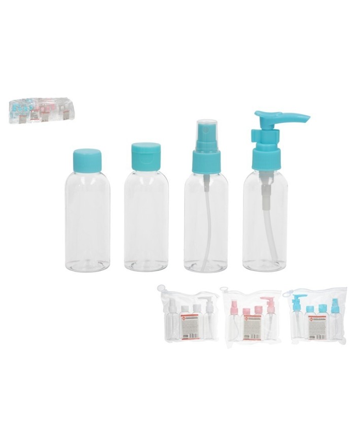 NECESER 4 BOTELLAS VIAJE SURTIDAS 12X3,5 CM