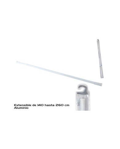 BARRA BAÑO EXTENSIBLE 140-260CM BLANCA