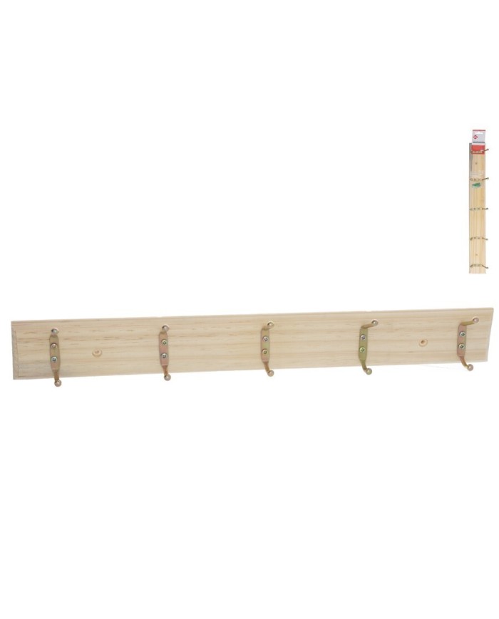 PERCHERO RUSTICO 10 GANCHOS 6X50X5 CM