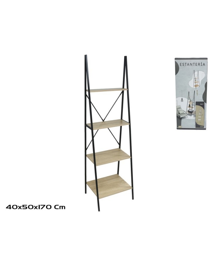 ESTANTERIA YUKA 4 ALTURAS 170X50X40 CM