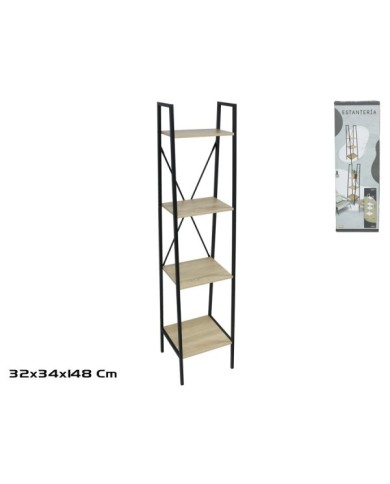 ESTANTERIA YUKA 4 ALTURAS 148X34X32 CM