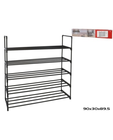 ZAPATERO METAL 5 NIVELES 90X30X89,5 CM