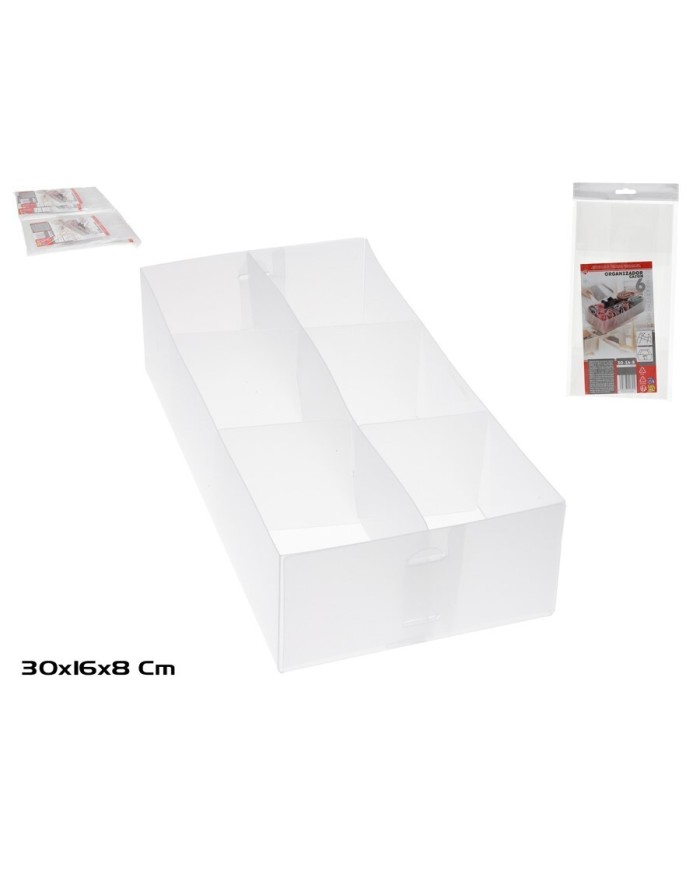 ORGANIZADOR CAJON 6 COMPARTIMENTOS 30X16X7,5CM
