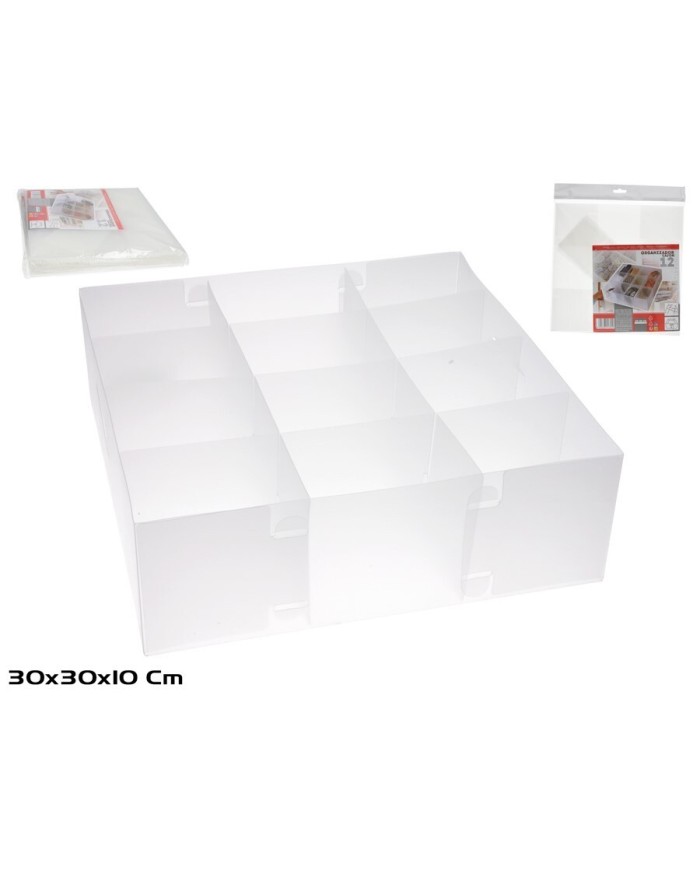 ORGANIZADOR CAJON 12 COMPARTIMENTOS 30,5X30,5X10CM