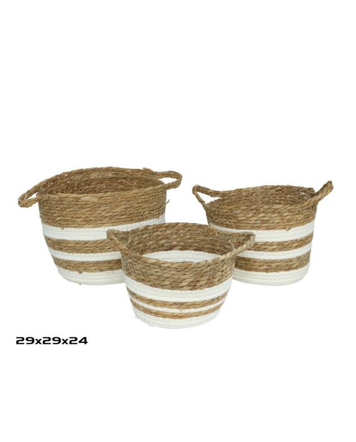 SET 3 CESTAS CON ASAS CALI 29X29X24CM