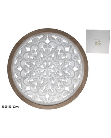 MANDALA PARED KALU MDF 52,5X2X52,5 CM