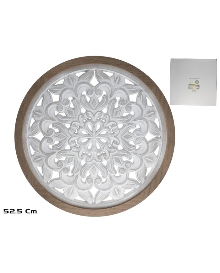 MANDALA PARED KALU MDF 52,5X2X52,5 CM