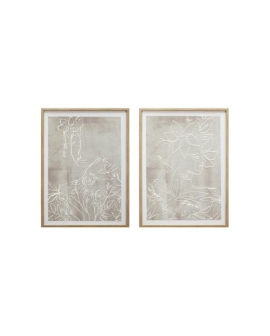 CUADRO ENMARCADO JARDIN BLANCO 2 SURTIDOS 45X60X2,2 CM