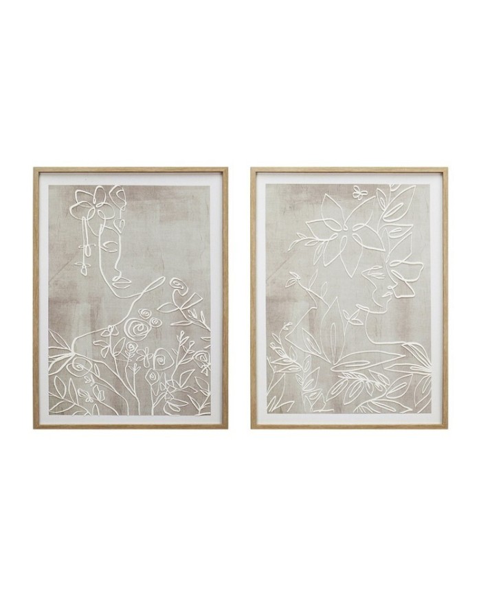 CUADRO ENMARCADO JARDIN BLANCO 2 SURTIDOS 45X60X2,2 CM