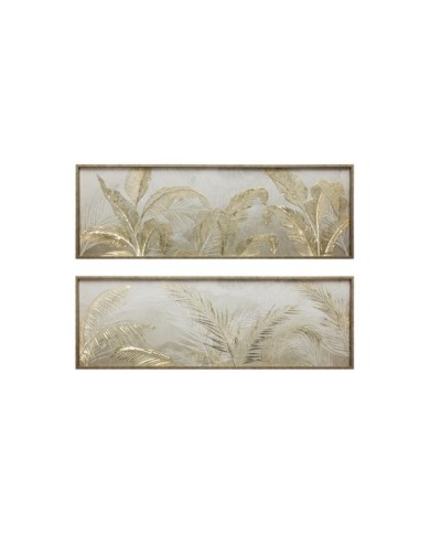 CUADRO ENMARCADO 3D PAISAJE PALMERAS 2 SURTIDOS 120X40X3 CM