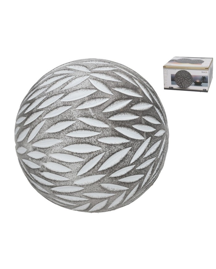 BOLA DECO KERANI 10,1X10,1X10,4 CM RESINA