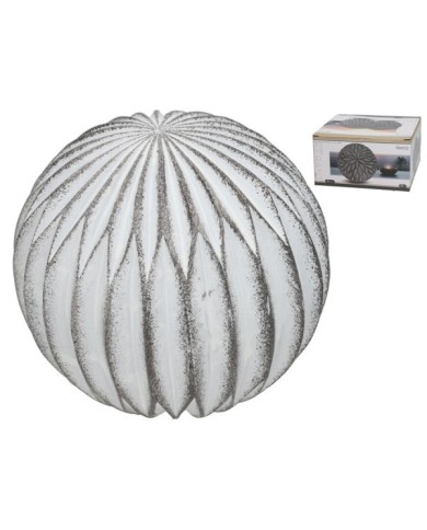 BOLA DECO ANJALI 10,3X10,1X10,1 CM RESINA