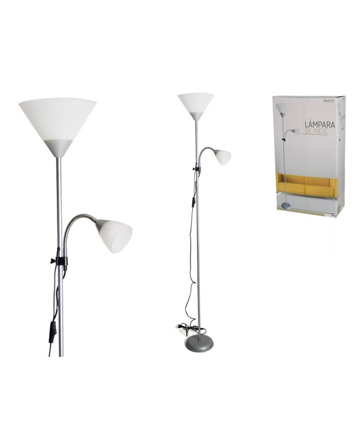 LAMPARA PIE 2 BRAZOS 1.8M GRIS