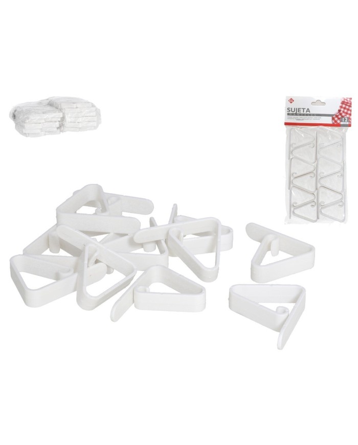 SET SUJETA MANTELES X12 - PLÁSTICO