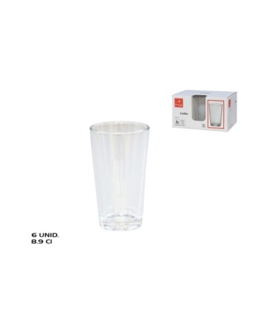 SET 6 VASOS CAÑA LISA 9